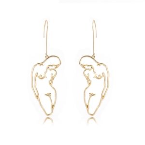 Abstract Geometric Earring Lady Body Face Form Aesthetic Dangle Earring …